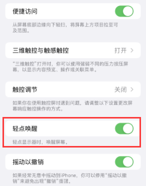 芦溪苹果授权维修站分享iPhone轻点无法唤醒怎么办 