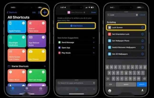 芦溪苹果14锁屏维修店分享iPhone14升级iOS16.4后如何创建锁屏快捷方式 